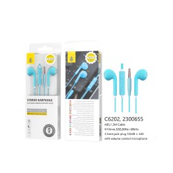 ONEPLUS EARPHONES C6202 AZ WITH VOLUME CONTROL MICROPHONE 1.2M BLUE ONEPLUS EARPHONES C6202 AZ WITH VOLUME CONTROL MICROPHONE 1.2M BLUE
